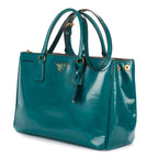 Shoulder Bag Medium Galleria Double Zip Tote Medium Turquoise Saffiano Vernice Leather