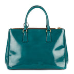 Shoulder Bag Medium Galleria Double Zip Tote Medium Turquoise Saffiano Vernice Leather