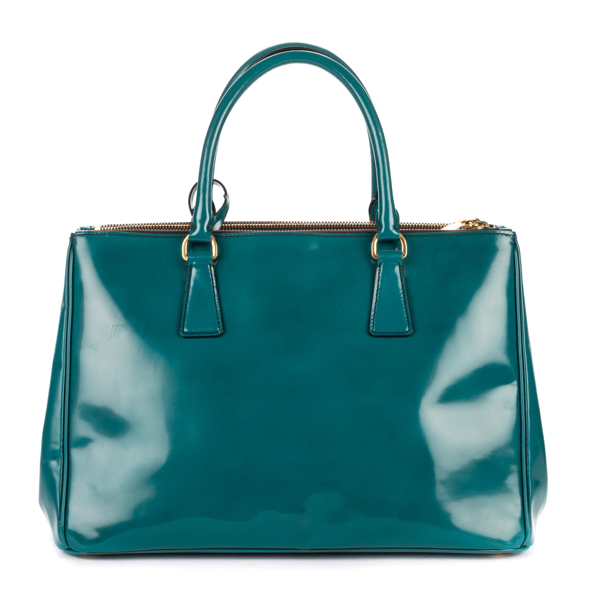 Shoulder Bag Medium Galleria Double Zip Tote Medium Turquoise Saffiano Vernice Leather