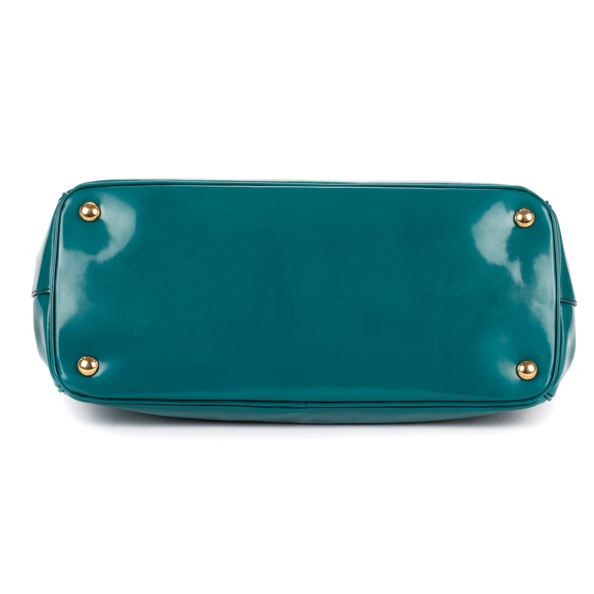 Shoulder Bag Medium Galleria Double Zip Tote Medium Turquoise Saffiano Vernice Leather