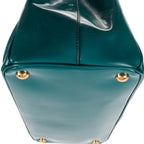Shoulder Bag Medium Galleria Double Zip Tote Medium Turquoise Saffiano Vernice Leather