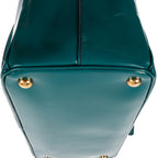 Shoulder Bag Medium Galleria Double Zip Tote Medium Turquoise Saffiano Vernice Leather