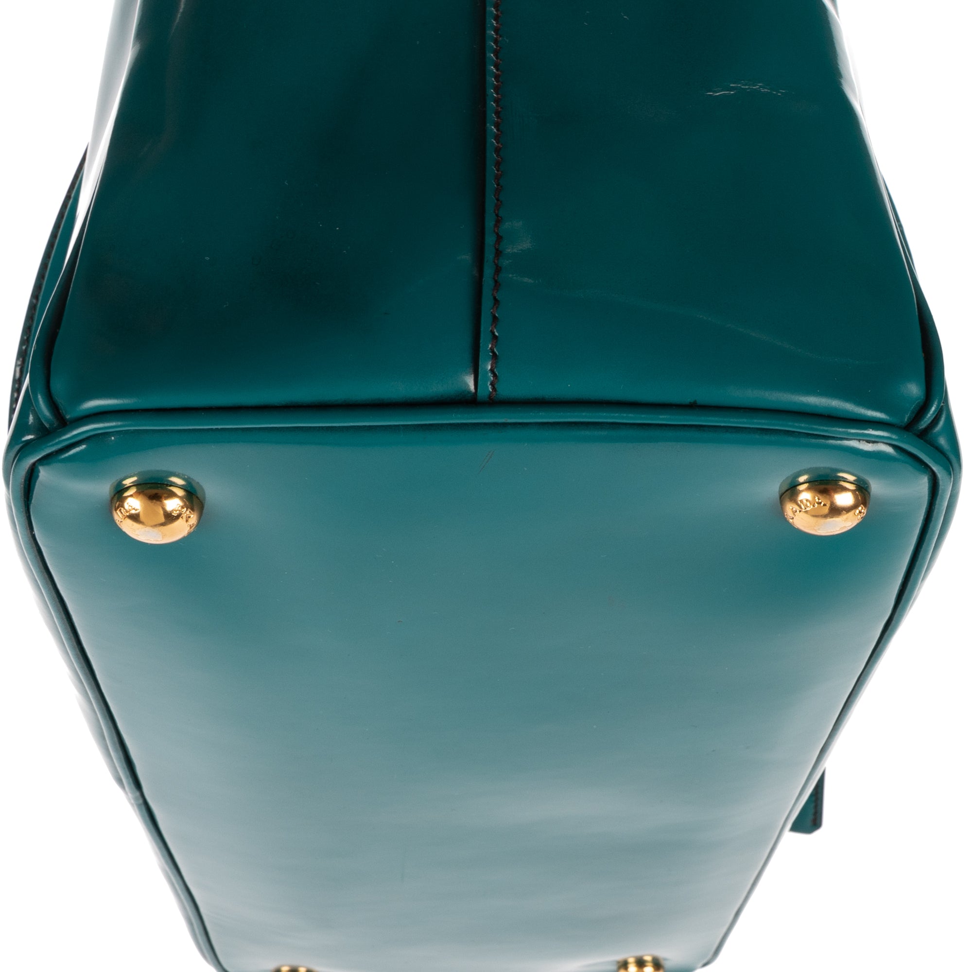 Shoulder Bag Medium Galleria Double Zip Tote Medium Turquoise Saffiano Vernice Leather
