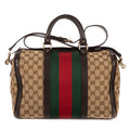 Shoulder Bag Medium Boston Medium Beige Monogrammed Canvas