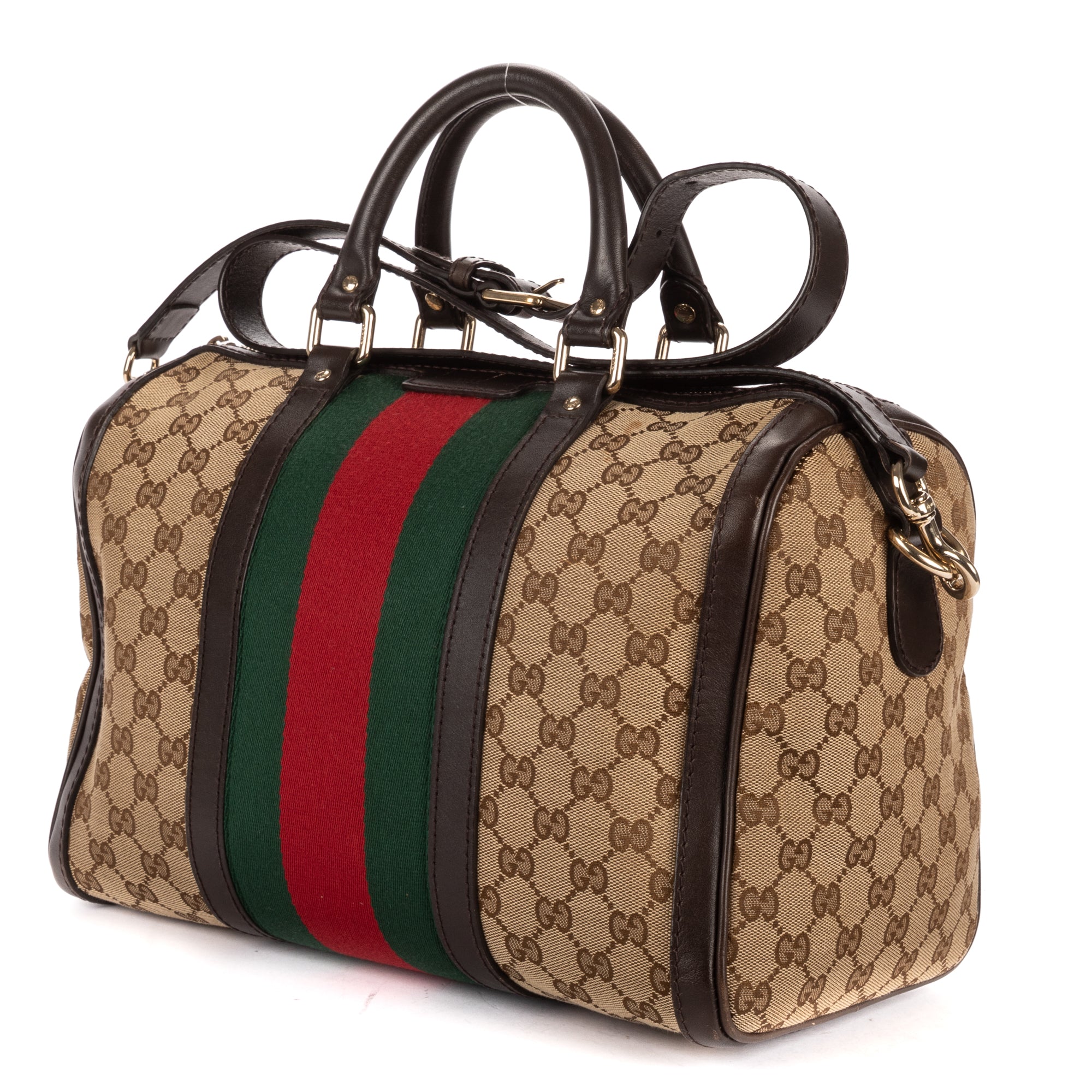 Shoulder Bag Medium Boston Medium Beige Monogrammed Canvas