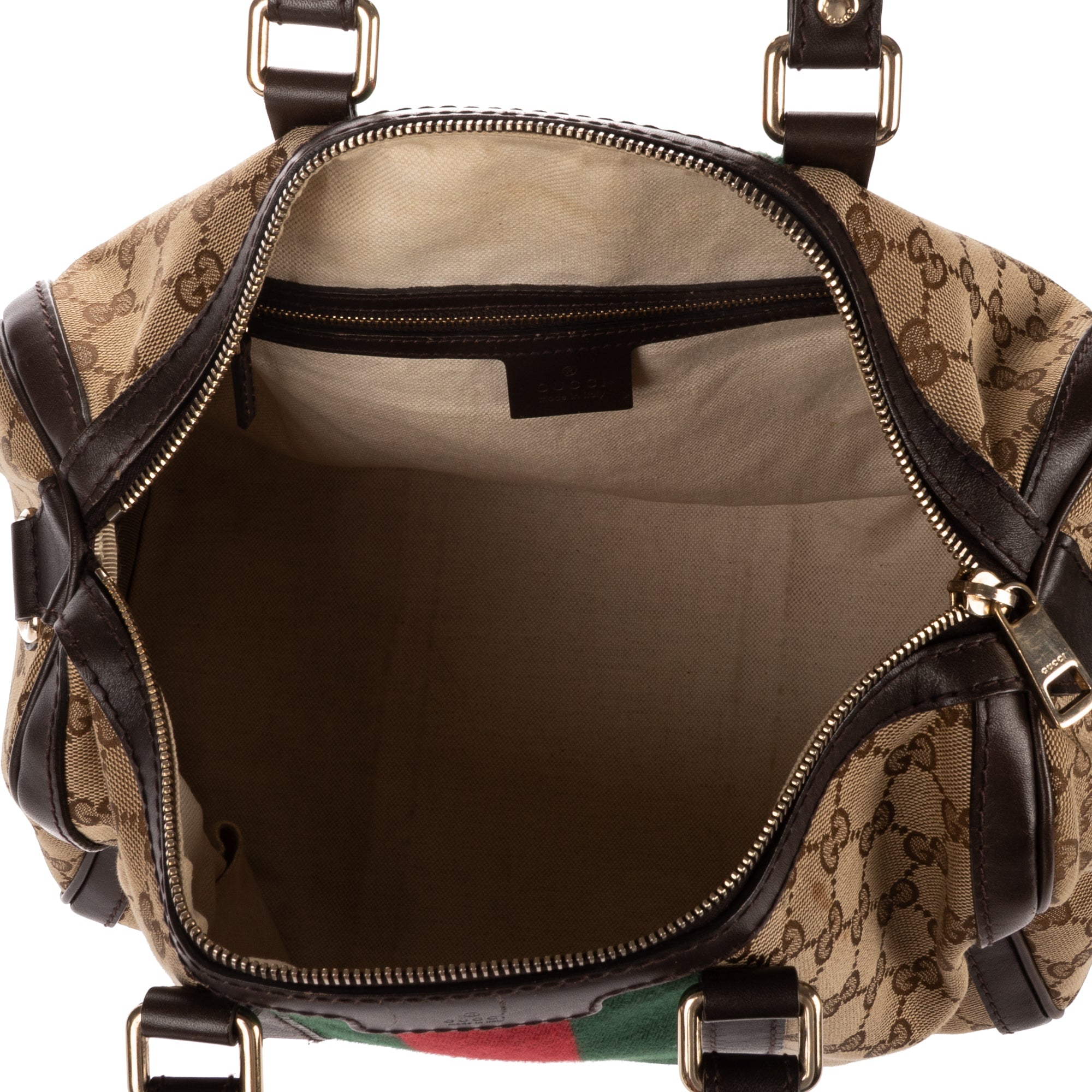 Shoulder Bag Medium Boston Medium Beige Monogrammed Canvas