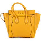 Shoulder Bag Medium Phantom Luggage Medium Yellow Grained Calfskin Leather