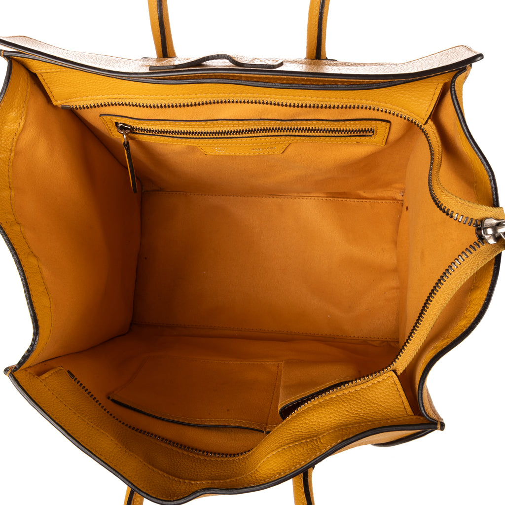 Shoulder Bag Medium Phantom Luggage Medium Yellow Grained Calfskin Leather