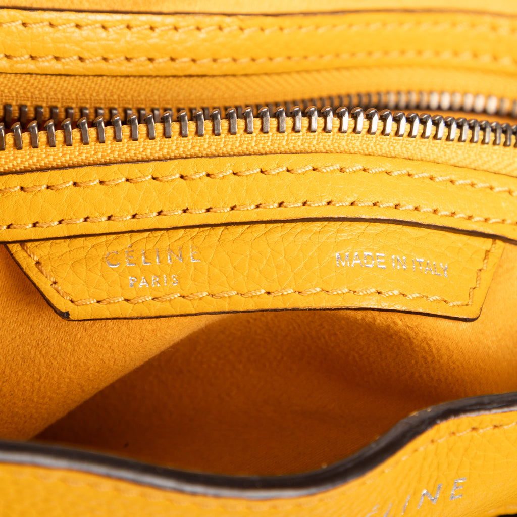 Shoulder Bag Medium Phantom Luggage Medium Yellow Grained Calfskin Leather