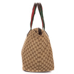 Handbag Tote Bag Beige Monogrammed Canvas