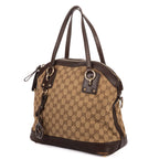 Shoulder Bag Charm Dome Tote Beige Monogrammed Canvas