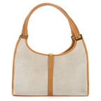 Handbag Jackie Hobo Bag Grey Suede Leather