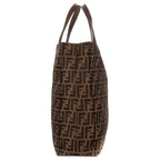 Shoulder Bag Shopper Tote Dark Brown Zucca Canvas