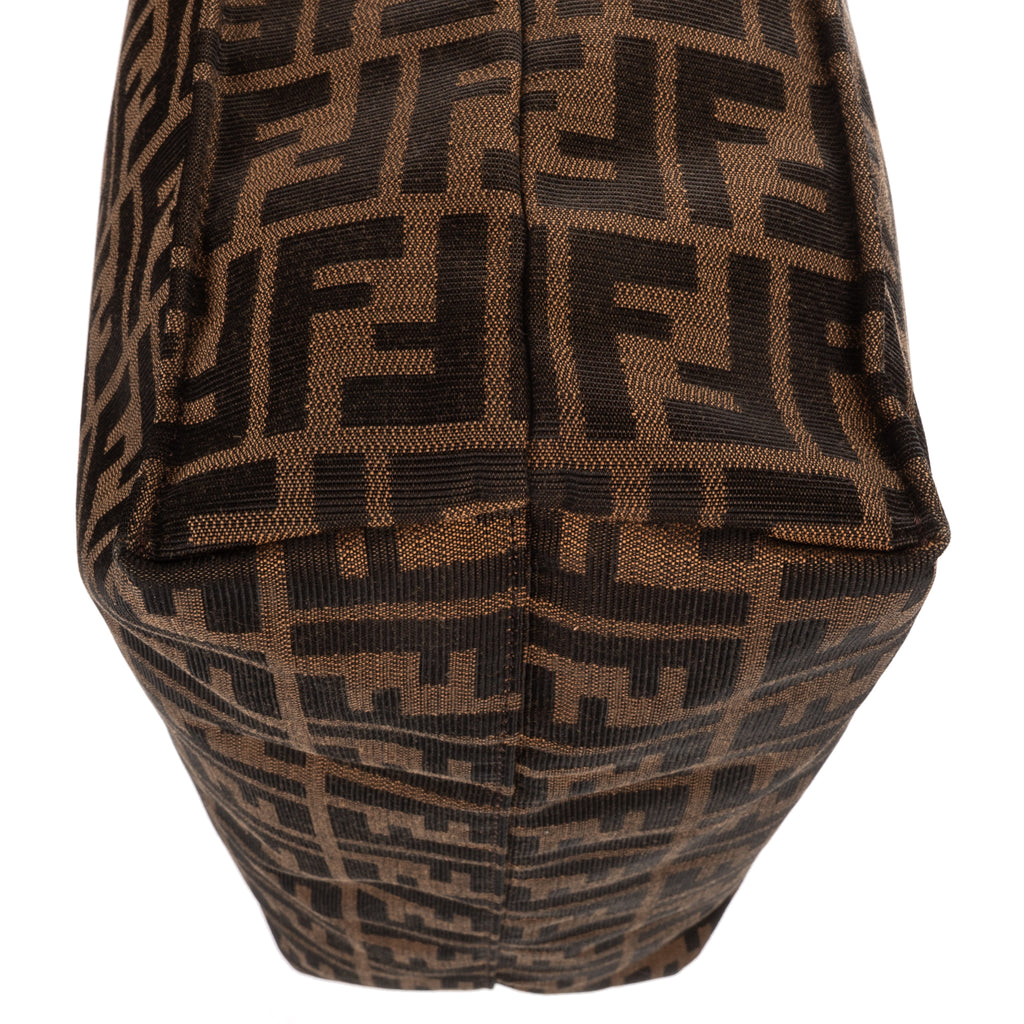 Shoulder Bag Shopper Tote Dark Brown Zucca Canvas
