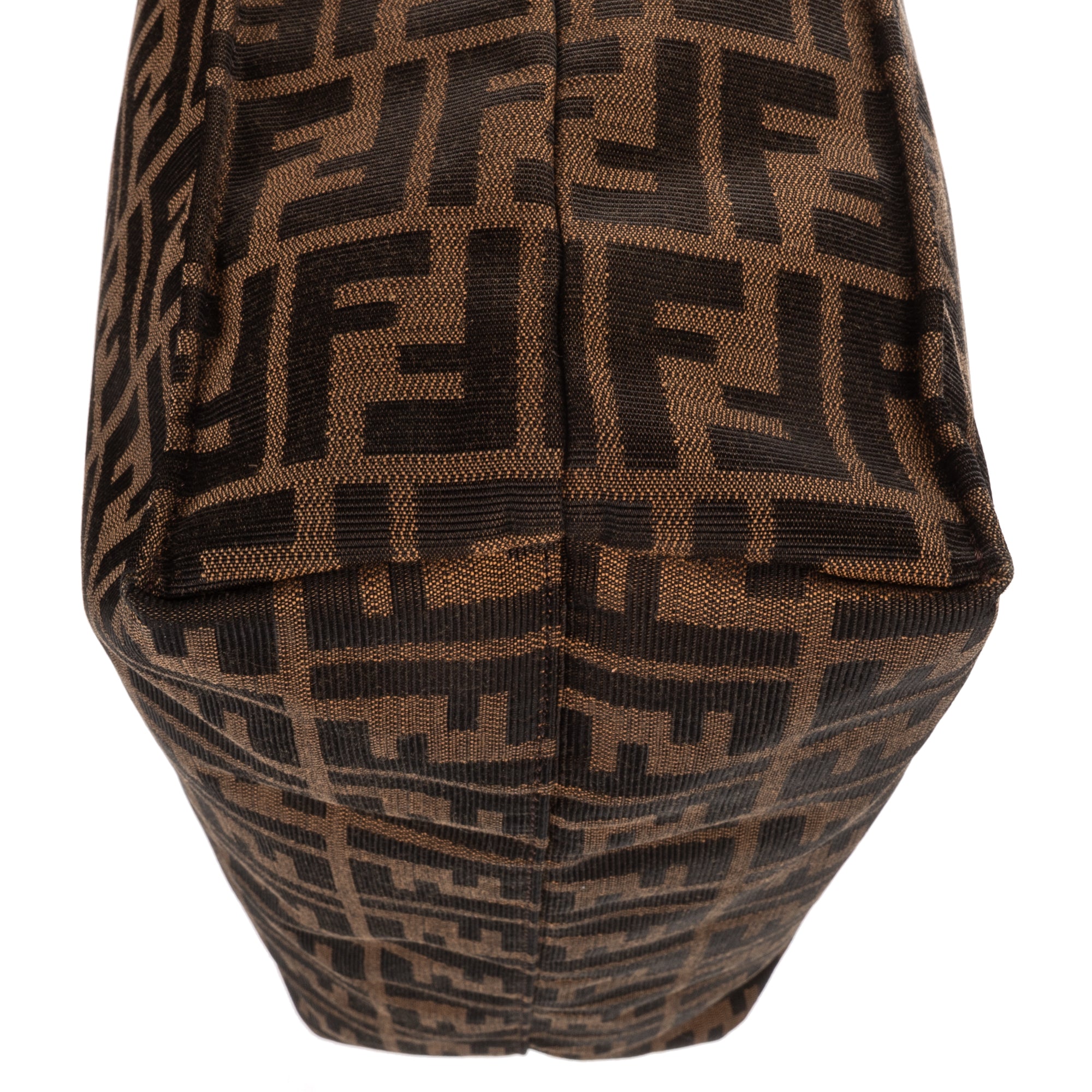 Shoulder Bag Shopper Tote Dark Brown Zucca Canvas