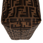 Shoulder Bag Shopper Tote Dark Brown Zucca Canvas