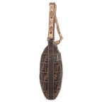 Shoulder Bag Selleria Crossbody Dark Brown Zucca Canvas