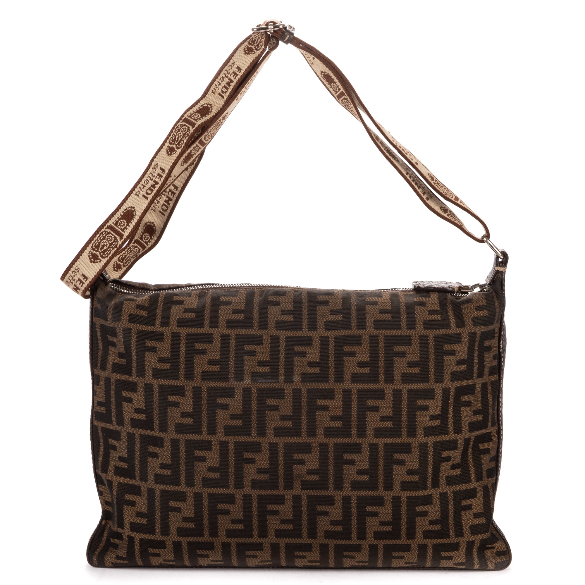 Shoulder Bag Selleria Crossbody Dark Brown Zucca Canvas