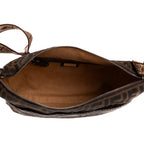 Shoulder Bag Selleria Crossbody Dark Brown Zucca Canvas