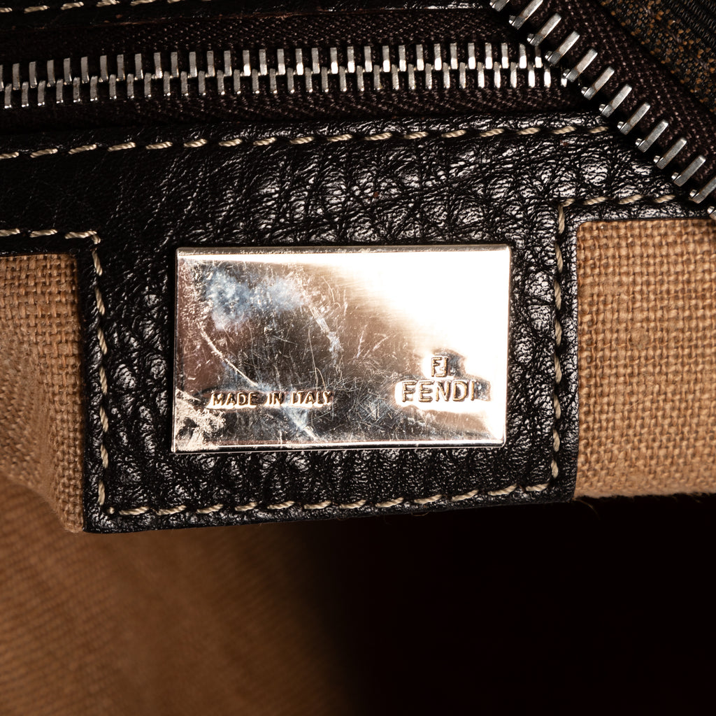 Shoulder Bag Selleria Crossbody Dark Brown Zucca Canvas