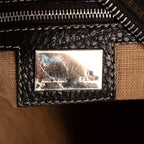 Shoulder Bag Selleria Crossbody Dark Brown Zucca Canvas