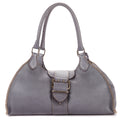 Shoulder Bag By The Way Top Handle Purple Grained Calfskin Leather
