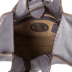 Shoulder Bag By The Way Top Handle Purple Grained Calfskin Leather