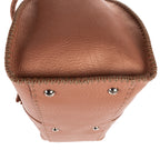 Shoulder Bag By The Way Top Handle Pink Grained Calfskin Leather