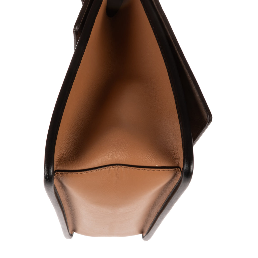 Shoulder Bag Kan I Brown Zucca Embossed Calfskin Leather