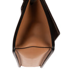 Shoulder Bag Kan I Brown Zucca Embossed Calfskin Leather