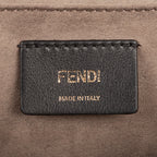 Shoulder Bag Kan I Brown Zucca Embossed Calfskin Leather