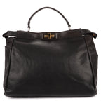 Shoulder Bag Large Peekaboo Large Black Selleria Leather