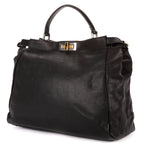 Shoulder Bag Large Peekaboo Large Black Selleria Leather
