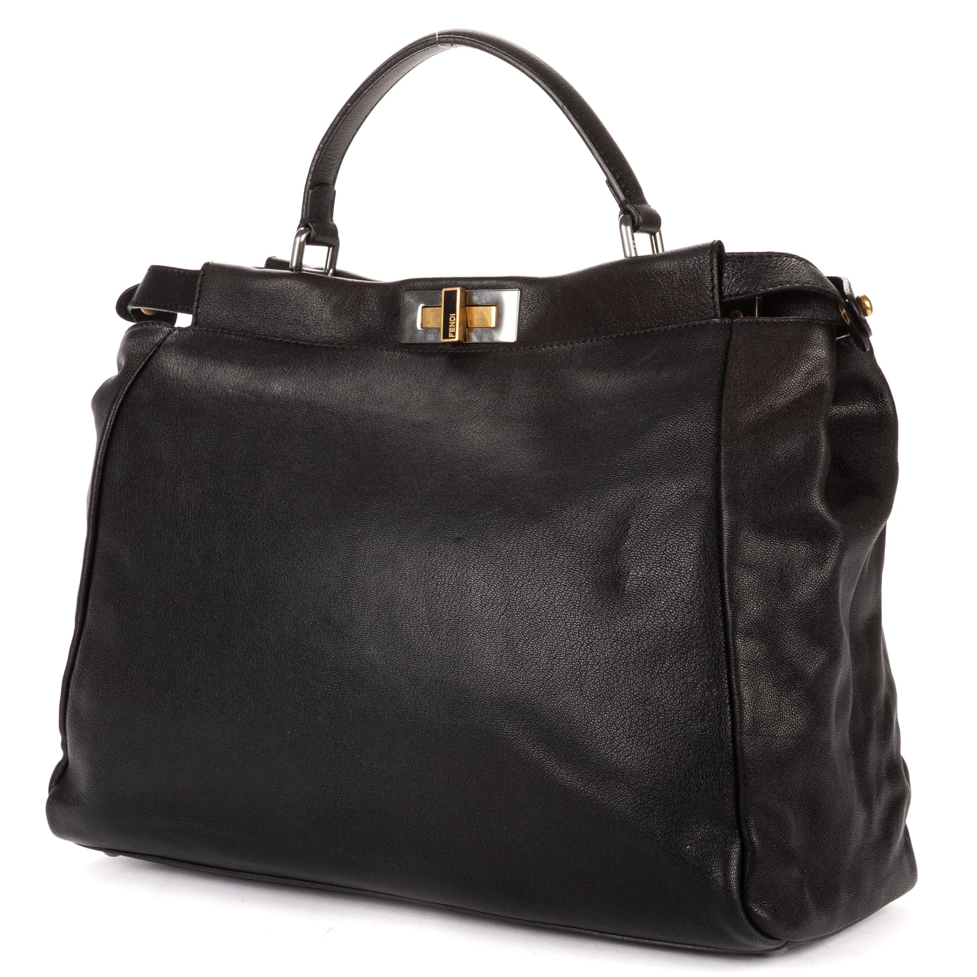 Shoulder Bag Large Peekaboo Large Black Selleria Leather