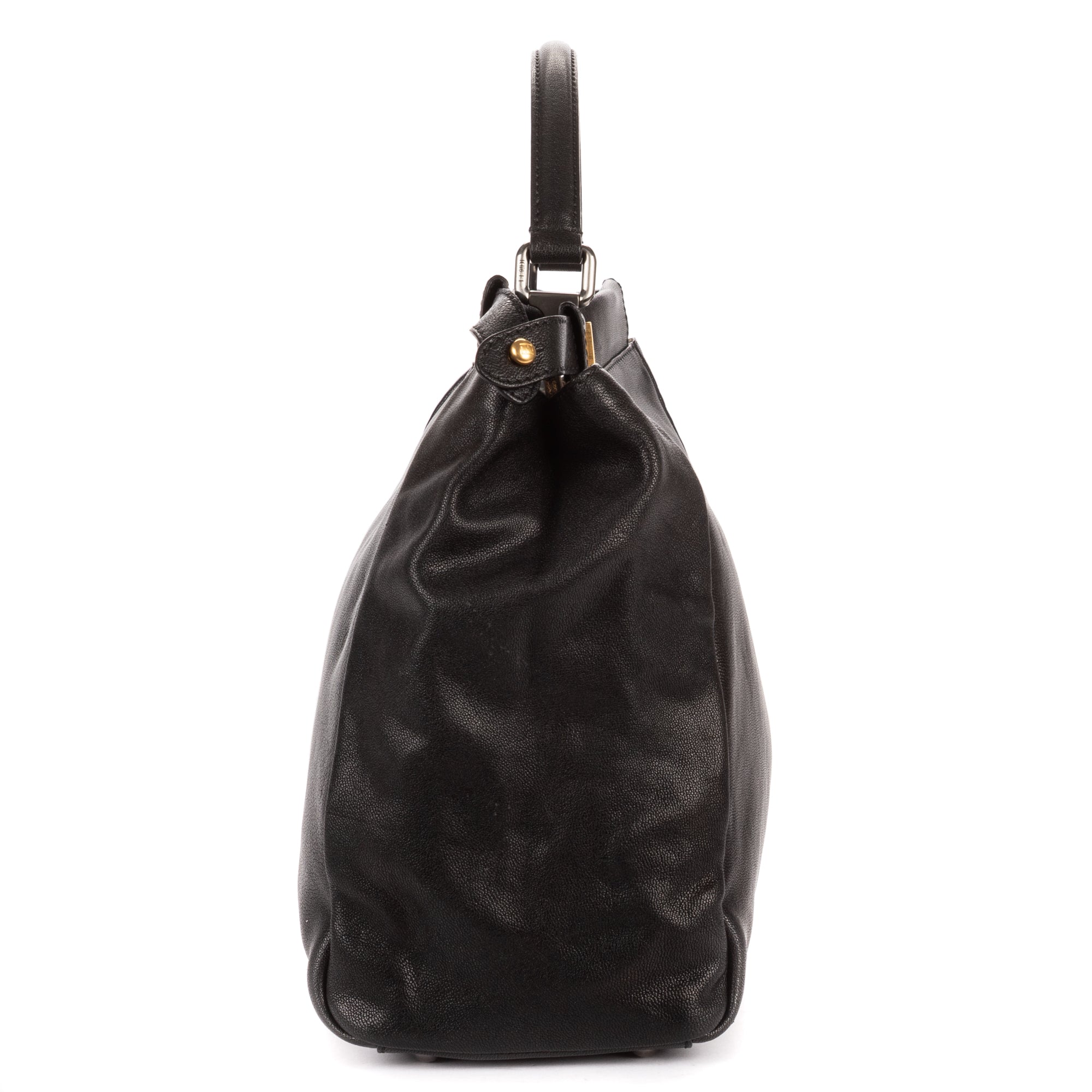 Shoulder Bag Large Peekaboo Large Black Selleria Leather