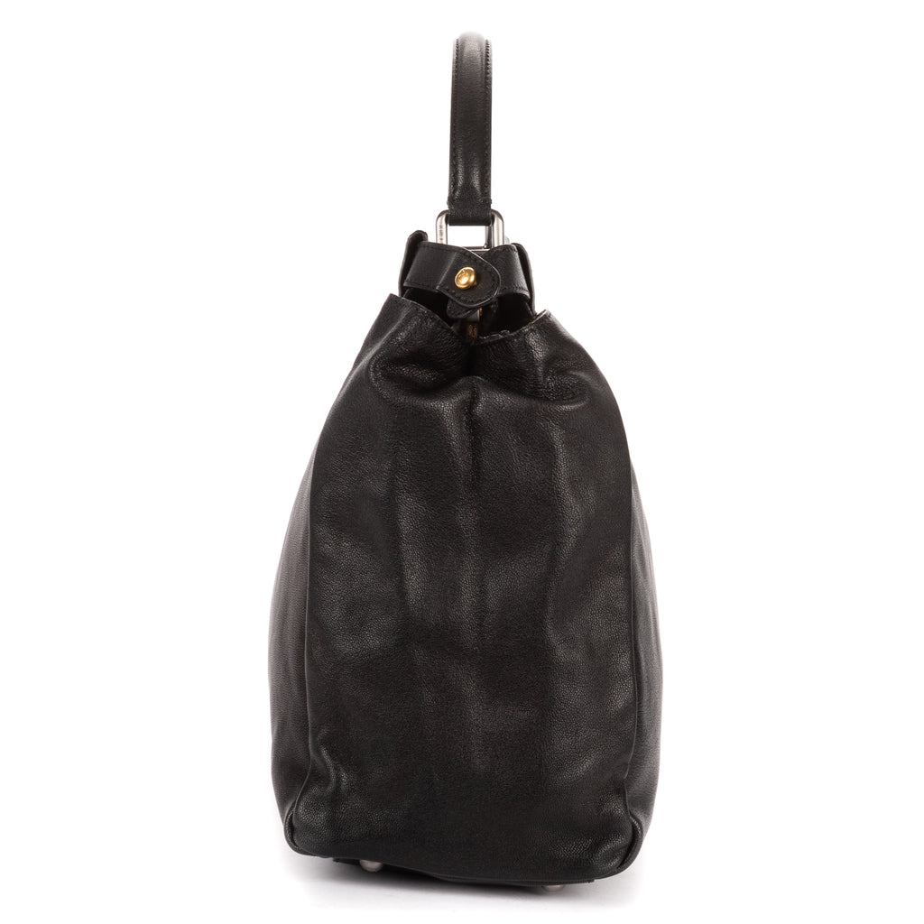 Shoulder Bag Large Peekaboo Large Black Selleria Leather