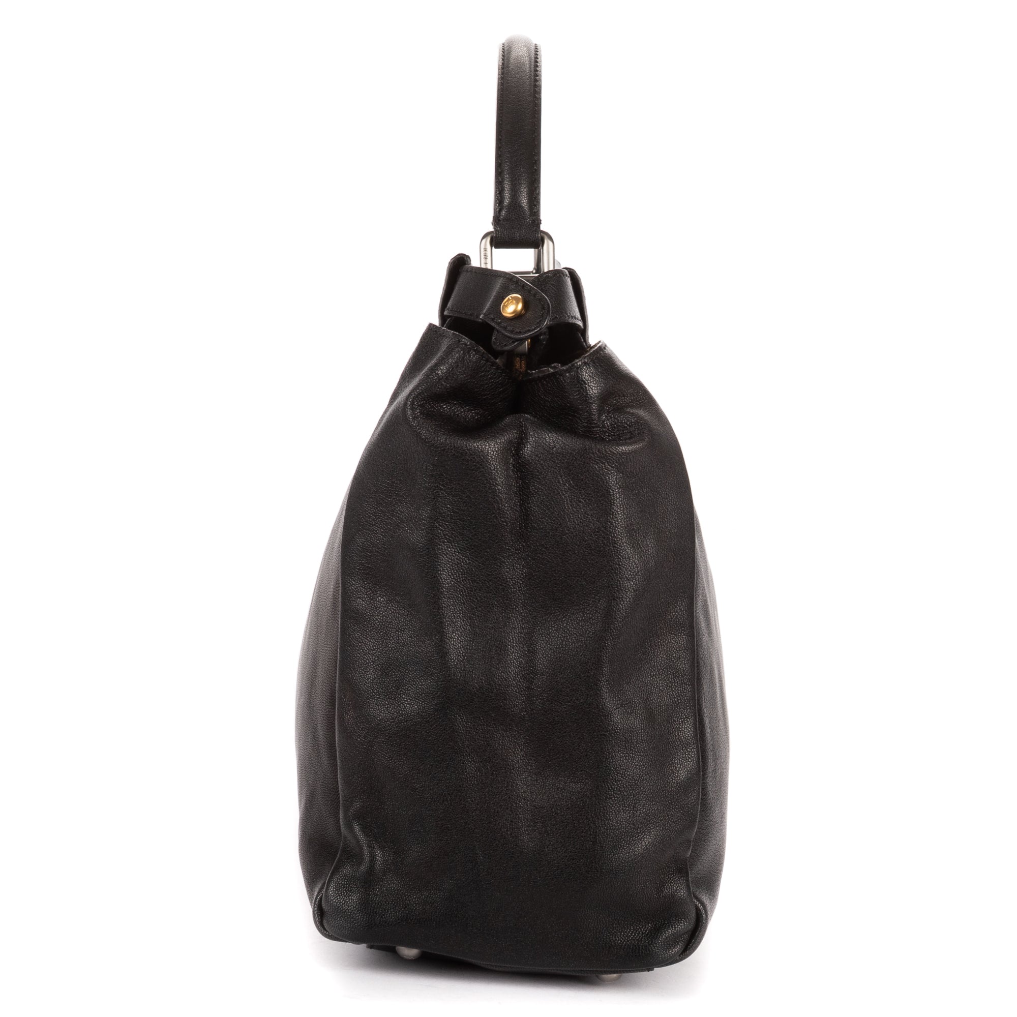 Shoulder Bag Large Peekaboo Large Black Selleria Leather