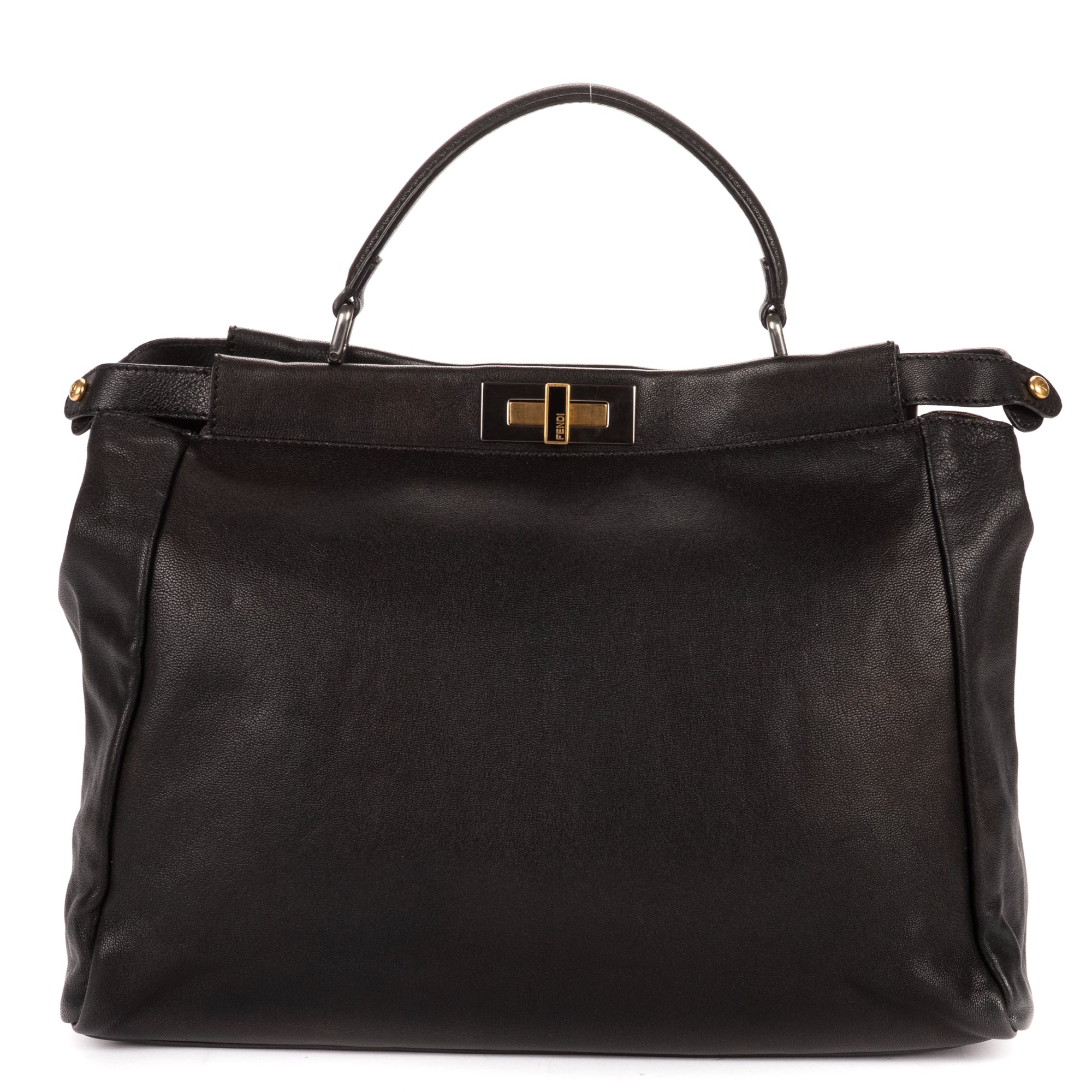 Shoulder Bag Large Peekaboo Large Black Selleria Leather