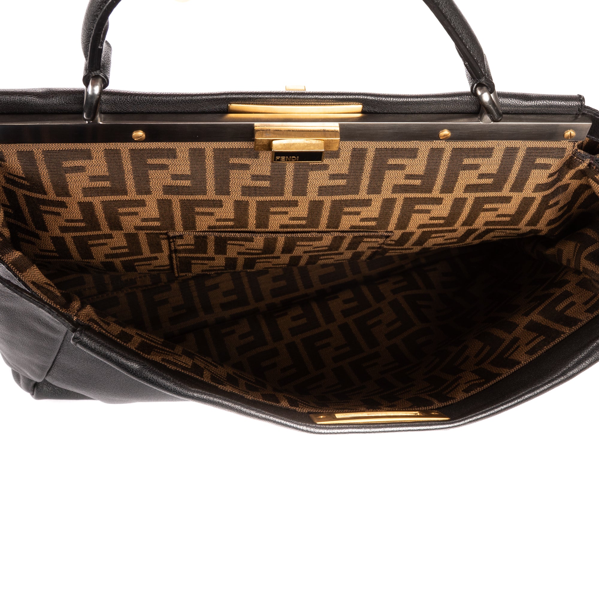 Shoulder Bag Large Peekaboo Large Black Selleria Leather