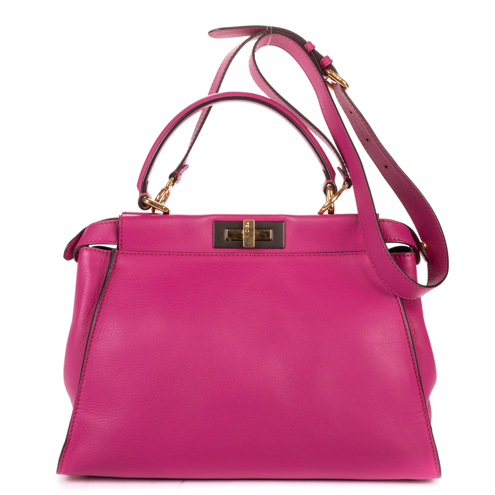 Shoulder Bag Medium Peekaboo Medium Fuchsia Selleria Leather