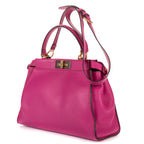 Shoulder Bag Medium Peekaboo Medium Fuchsia Selleria Leather