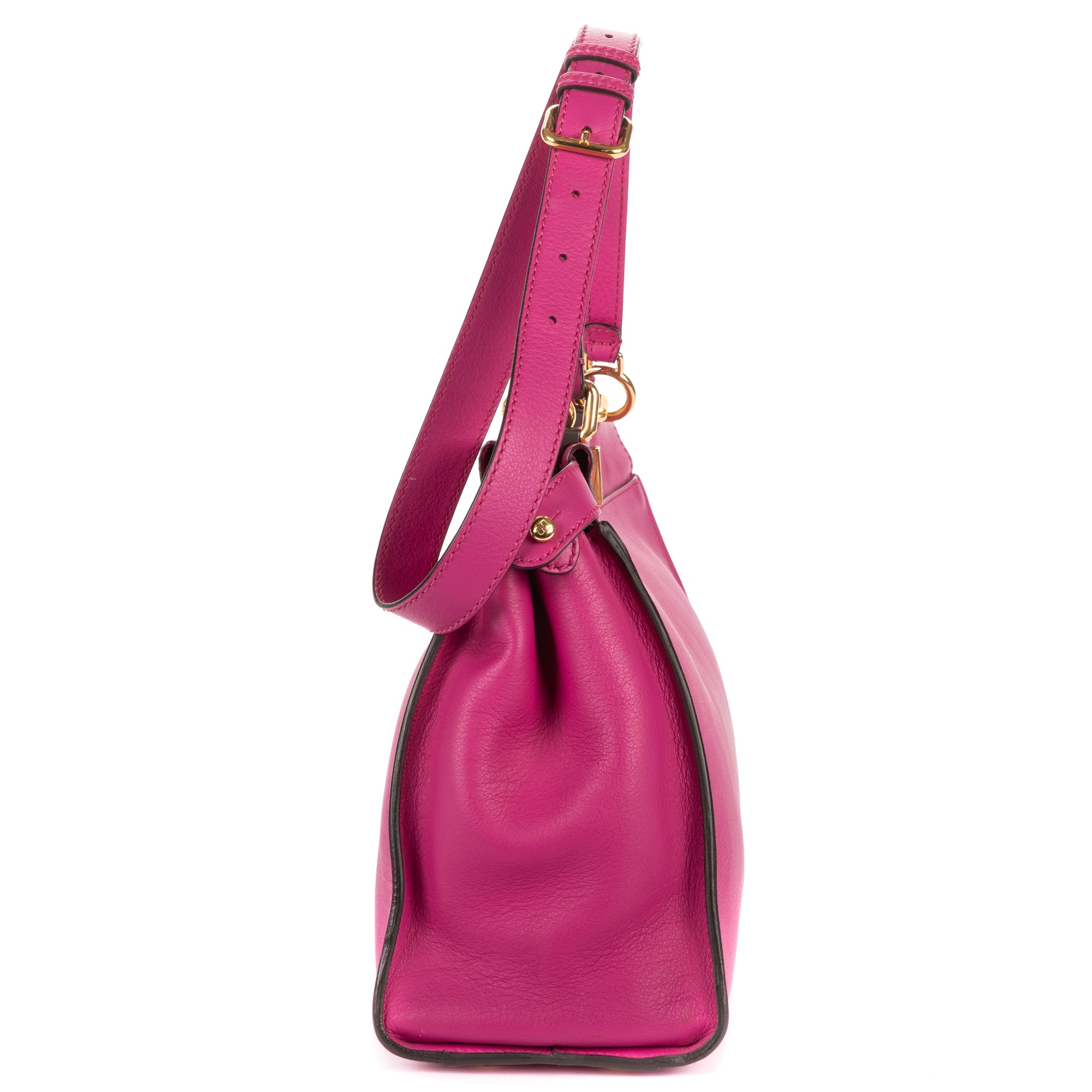 Shoulder Bag Medium Peekaboo Medium Fuchsia Selleria Leather