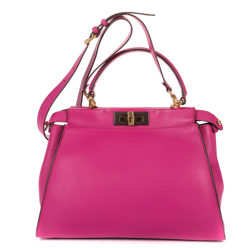 Shoulder Bag Medium Peekaboo Medium Fuchsia Selleria Leather