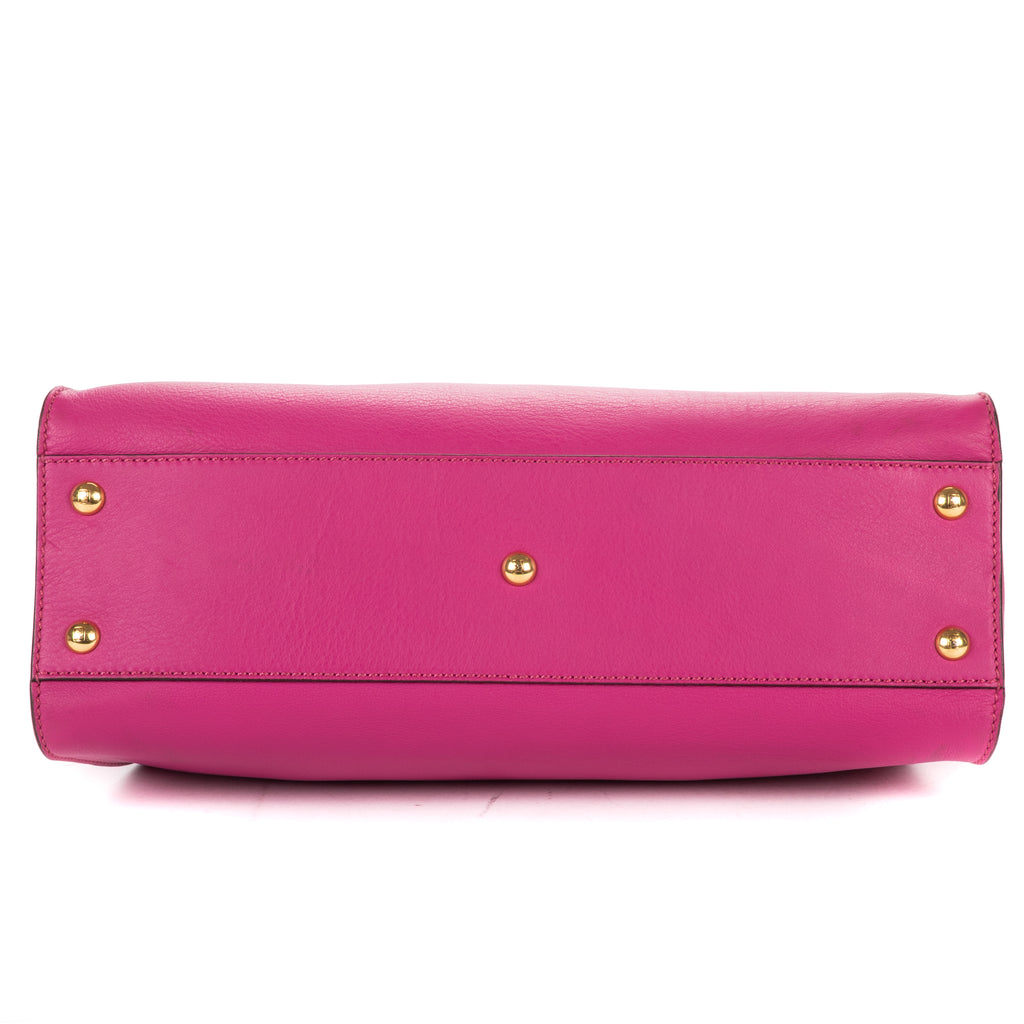 Shoulder Bag Medium Peekaboo Medium Fuchsia Selleria Leather