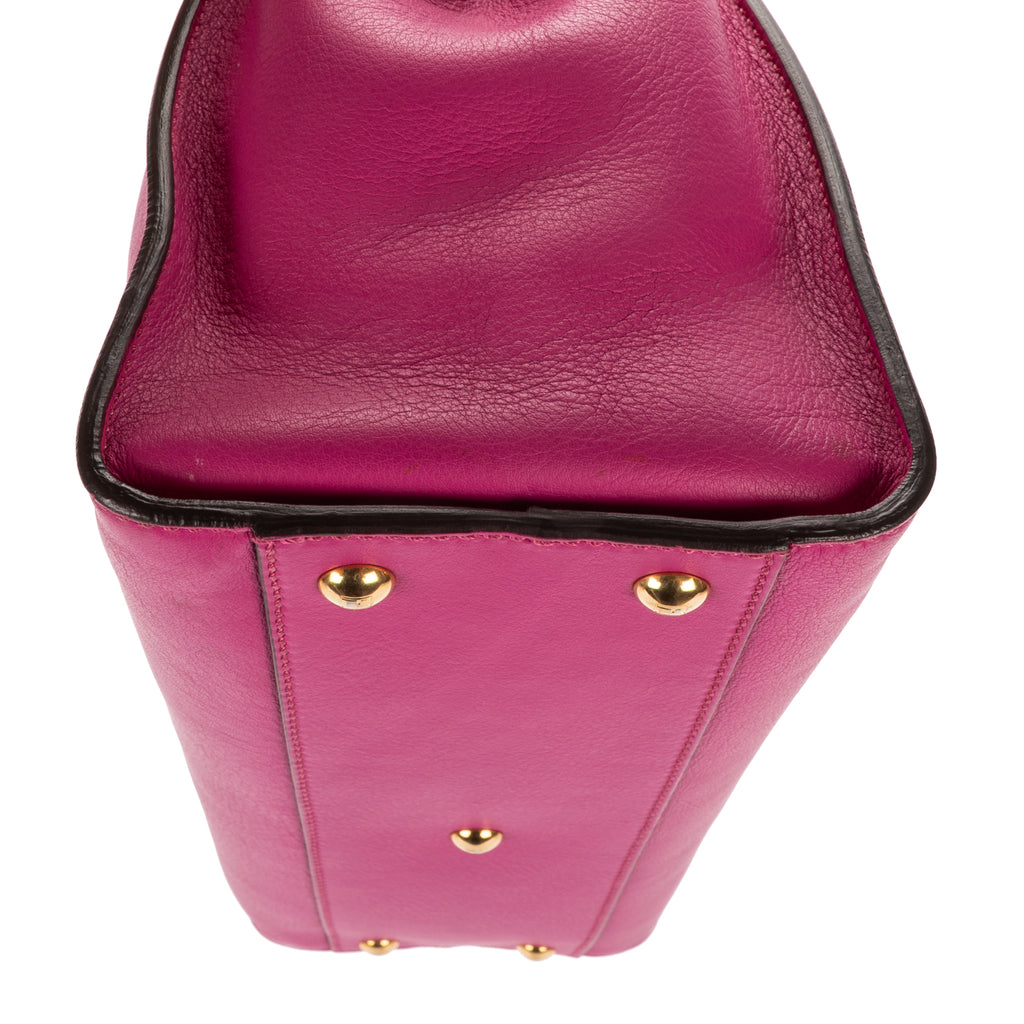 Shoulder Bag Medium Peekaboo Medium Fuchsia Selleria Leather