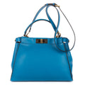 Shoulder Bag Medium Peekaboo Medium Blue Selleria Leather