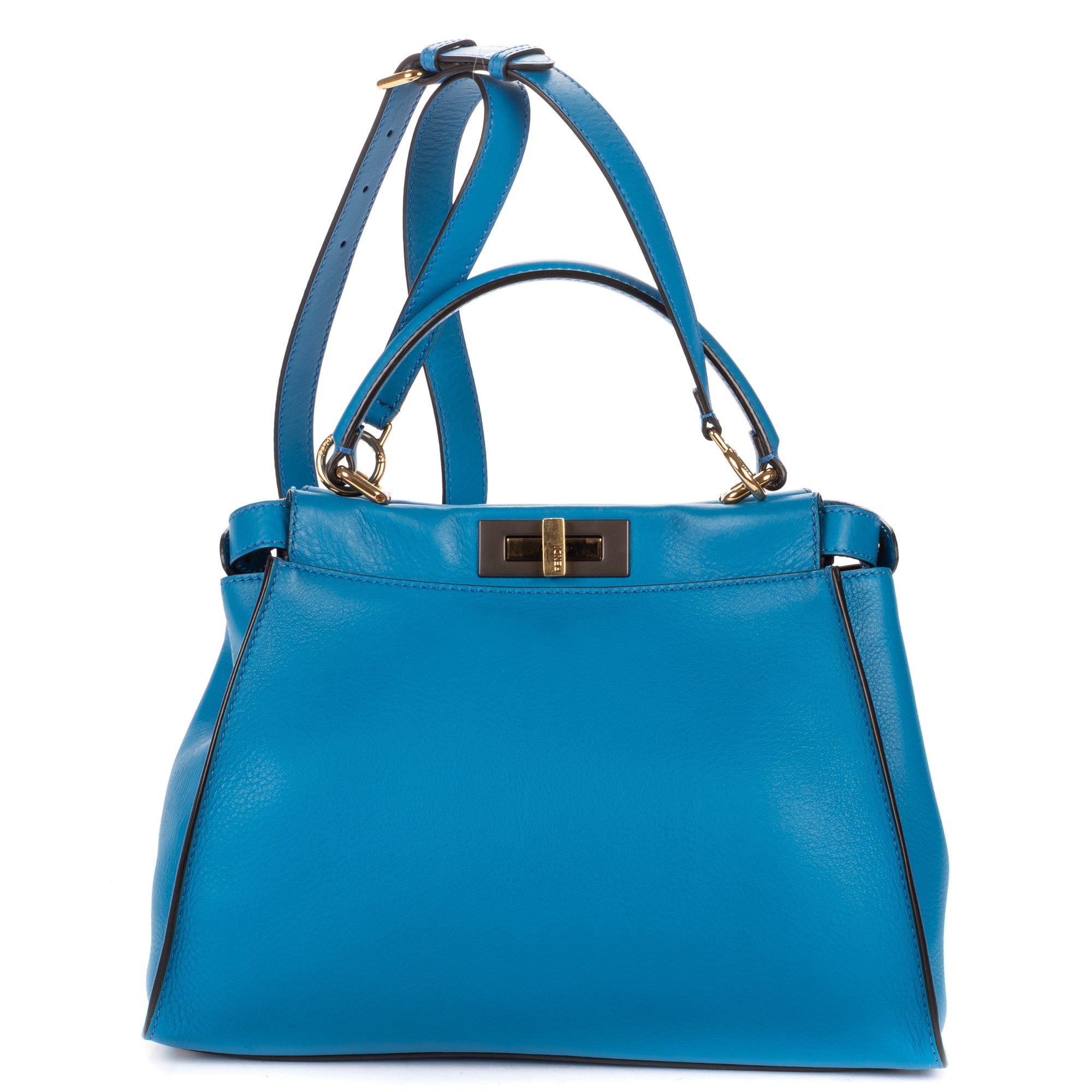 Shoulder Bag Medium Peekaboo Medium Blue Selleria Leather