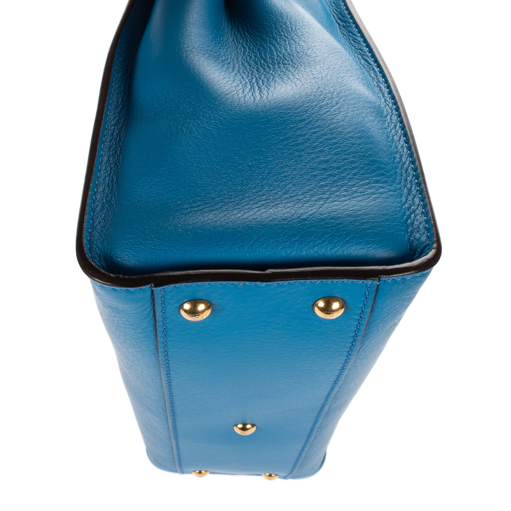 Shoulder Bag Medium Peekaboo Medium Blue Selleria Leather