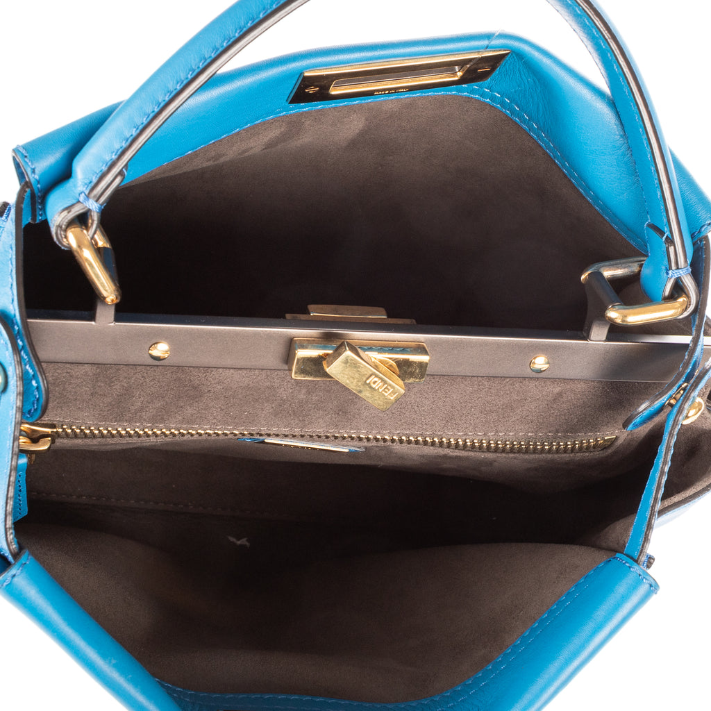 Shoulder Bag Medium Peekaboo Medium Blue Selleria Leather