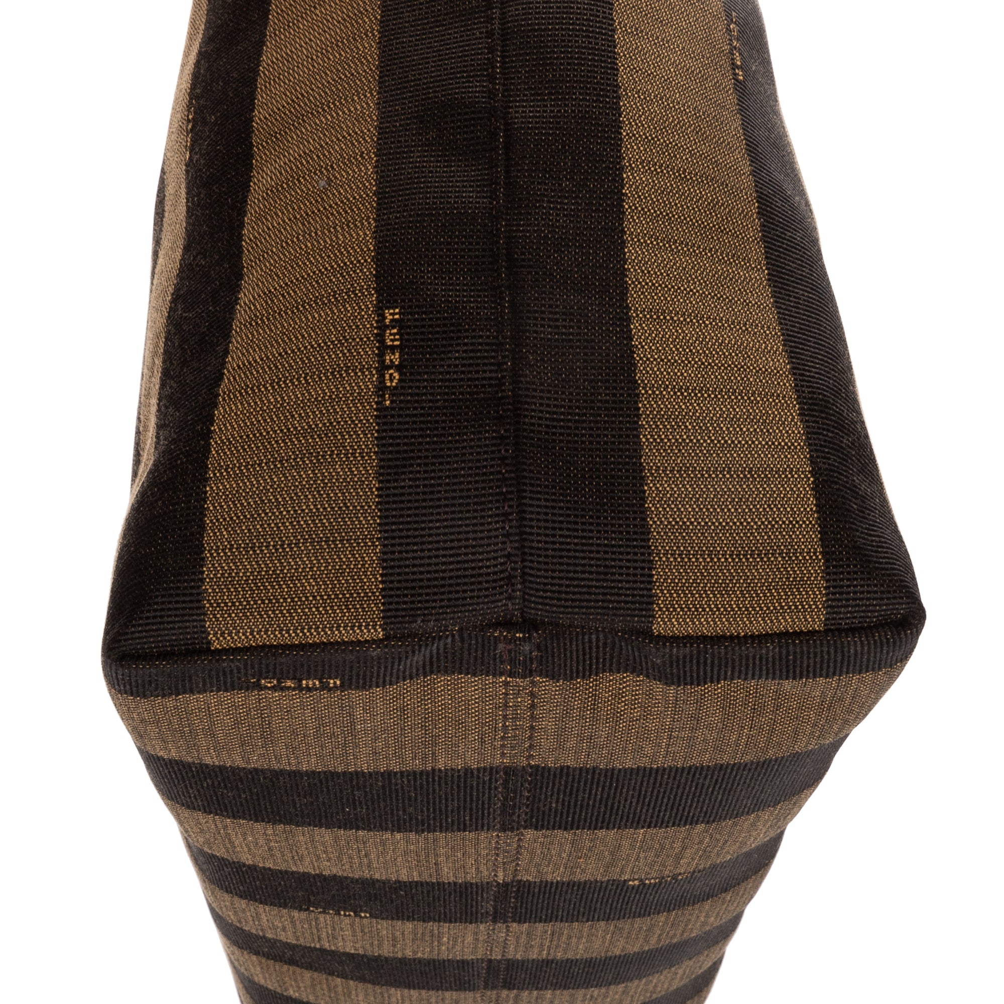 Shoulder Bag Large Pequin Zip Tote Large Pink Calfskin with Pequin Striped Canvas